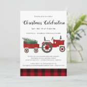 素朴クリスマスパーティーカントリーバッファロープレイド 招待状 (スタンド正面)