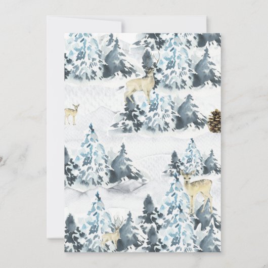 素朴クリスマスパーティーディアフォレスト招待状 招待状 (裏面)