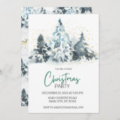 素朴クリスマスパーティーディアフォレスト招待状 招待状 (正面/裏面)