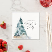 素朴クリスマスパーティーパーソナライズされた紙ナプキンス スタンダードカクテルナプキン (インサイチュ)