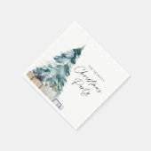 素朴クリスマスパーティーパーソナライズされた紙ナプキンス スタンダードカクテルナプキン (角)