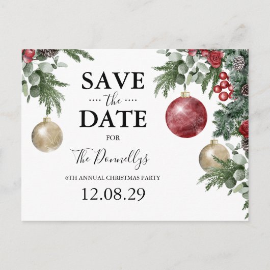 素朴クリスマスパーティー保存日 案内ポストカード (正面)