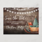 素朴クリスマスパーティー日付ポストカードの保存 ポストカード (正面)