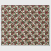 素朴クリスマスファームハウスコージーホリデー ラッピングペーパー (フラット)