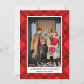 素朴クリスマスファームハウスフランネルホリデーポト シーズンカード (正面)
