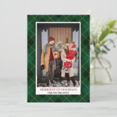素朴クリスマスファームハウスフランネルホリデーポト シーズンカード (スタンド正面)
