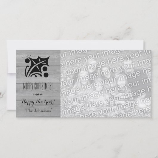 素朴クリスマスフォトカスタムカード シーズンカード (正面)