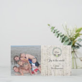 素朴クリスマスフォトカードバーチウッド シーズンカード (スタンド正面)