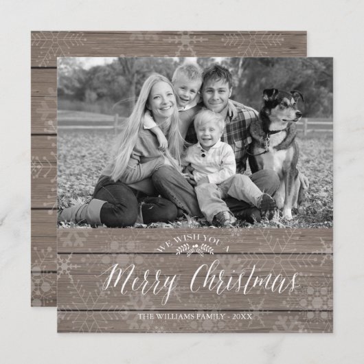 素朴クリスマスフォトカード シーズンカード (正面/裏面)