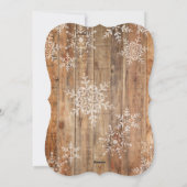 素朴クリスマスフォトカード、木の雪片 シーズンカード (裏面)