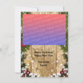 素朴クリスマスフォトフラットホリデーカード シーズンカード (正面)