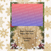 素朴クリスマスフォトフラットホリデーカード シーズンカード