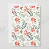 素朴クリスマスフラワーフレームパーティの招待状 招待状 (裏面)