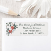 素朴クリスマスフローラニューホーム差出人住所 ラベル (インサイチュ)