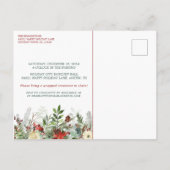 素朴クリスマスフローラ〔雄ジカの〕枝角オーナメント取引所 シーズンポストカード (裏面)