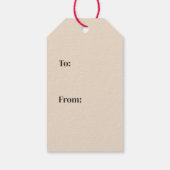 素朴クリスマスブラック&クリームモノグラムパイン ギフトタグ (裏面)