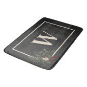 素朴クリスマスブラック&クリームモノグラムパイン バスマット (アングル)