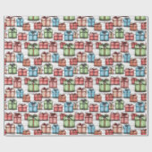 素朴クリスマスプレゼント ラッピングペーパー (フラット)