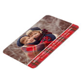 素朴クリスマスプレッドレッド緑の写真 マグネット (左側)