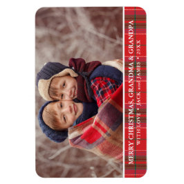 素朴クリスマスプレッドレッド緑の写真 マグネット