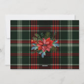 素朴クリスマスプレド付き/ポインセチア&パイン写真 シーズンカード (裏面)