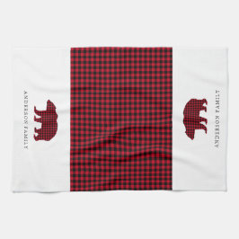 素朴クリスマスベアラドの姓 キッチンタオル