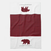 素朴クリスマスベアラドの姓 キッチンタオル (縦)