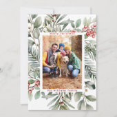 素朴クリスマスベリーのグリーティングフォト シーズンカード (正面)