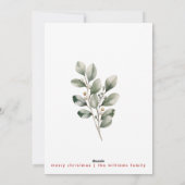 素朴クリスマスベリーのグリーティングフォト シーズンカード (裏面)