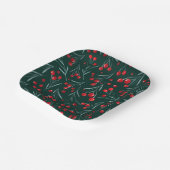 素朴クリスマスベリー紙プレート – ホリデーパーティー ペーパープレート (傾斜あり)