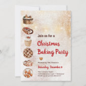 素朴クリスマスベーキングパーティの招待状 招待状 (正面)