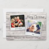 素朴クリスマスホリデーウッドピンナップの写真 シーズンカード (正面)