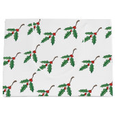 素朴クリスマスホリー抱き枕 ラージペーパーバッグ (正面)