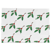 素朴クリスマスホリー抱き枕 ラージペーパーバッグ (裏面)