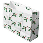 素朴クリスマスホリー抱き枕 ラージペーパーバッグ (正面アングル)