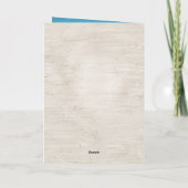 素朴クリスマスムース松リース家族写真 サンキューカード (裏面)