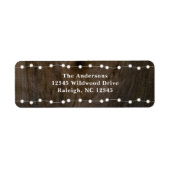 素朴クリスマスライトホリデーカードアドレス ラベル (正面)