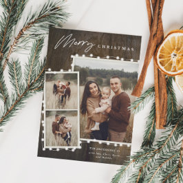 素朴クリスマスライト3フォトコラージホリデー