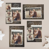 素朴クリスマスライト3フォトコラージュ シーズンカード