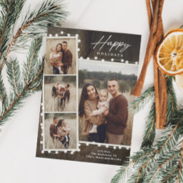 素朴クリスマスライト4フォトコラージホリデー