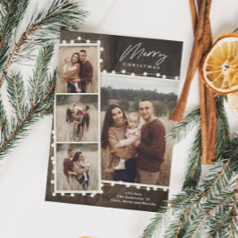 素朴クリスマスライト4フォトコラージホリデー