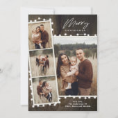 素朴クリスマスライト4フォトコラージュ シーズンカード (正面)