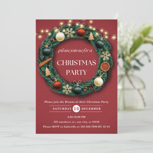 素朴クリスマスリースフェスティバルクリスマスパーティー 招待状 (スタンド正面)