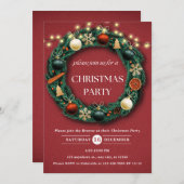 素朴クリスマスリースフェスティバルクリスマスパーティー 招待状 (正面/裏面)
