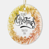 素朴クリスマスリースユーカリ離れウィンティ セラミックオーナメント (左)