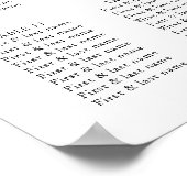 素朴クリスマスリース結婚の座席表 ポスター (角)