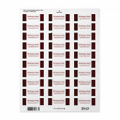 素朴クリスマスレッドバッファロープレイドホリデー ラベル (フルシート)