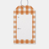 素朴クリスマスロッキングホースバッファローのチェック ギフトタグ (裏面)