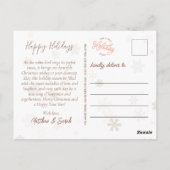 素朴クリスマスロビンカントリーリース ポストカード (裏面)