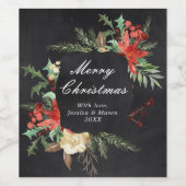 素朴クリスマスワインラベル ワインラベル (シングルラベル)